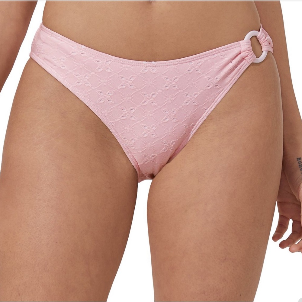 HALARA - NWT Solid Jacquard Bikini Bottom in Putty Pink (Size XS)